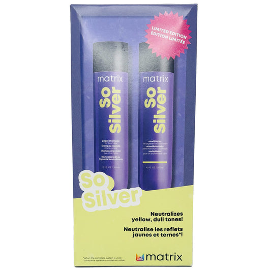 MATRIX SO SILVER Duo shampoing/revitalisant 300 ml.