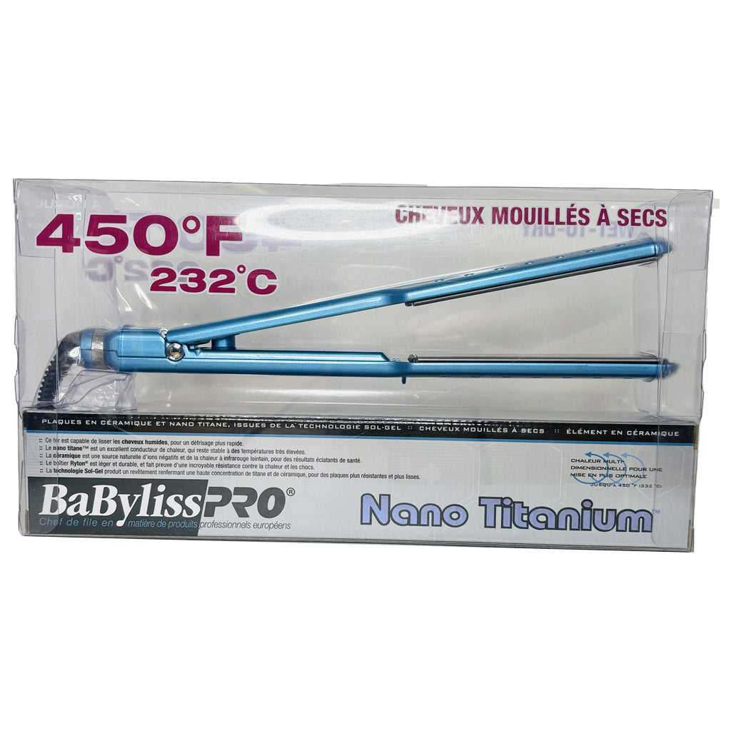 BABYLISS PRO NANO TITANIUM Fer plat cheveux mouillés à sec 1 pouce à 1po1/2