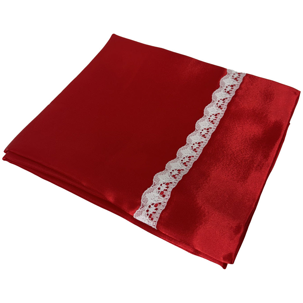 LTAC Taie d’oreiller en satin ROUGE